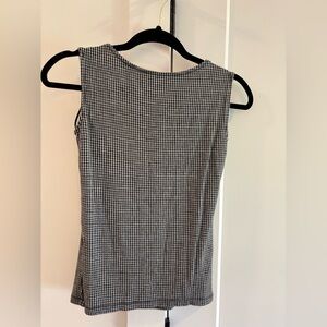 Madewell Black and White Houndstooth Midi Dress